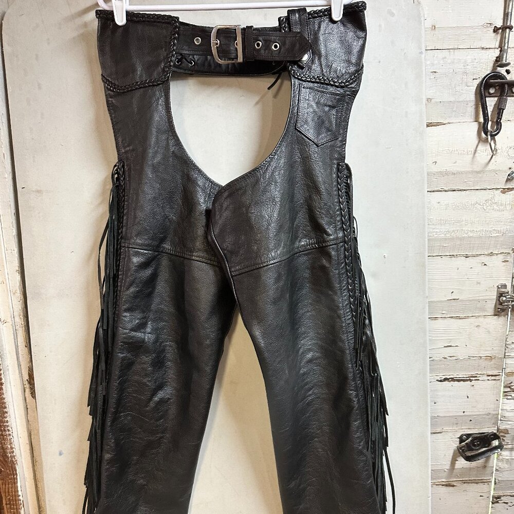 Women's Leather Bike Chaps